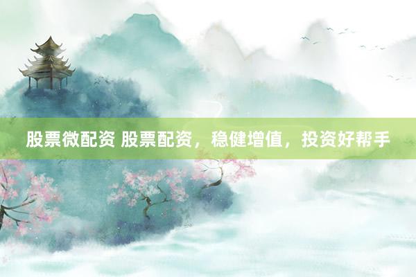 股票微配资 股票配资，稳健增值，投资好帮手