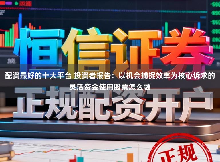配资最好的十大平台 投资者报告：以机会捕捉效率为核心诉求的灵活资金使用股票怎么融